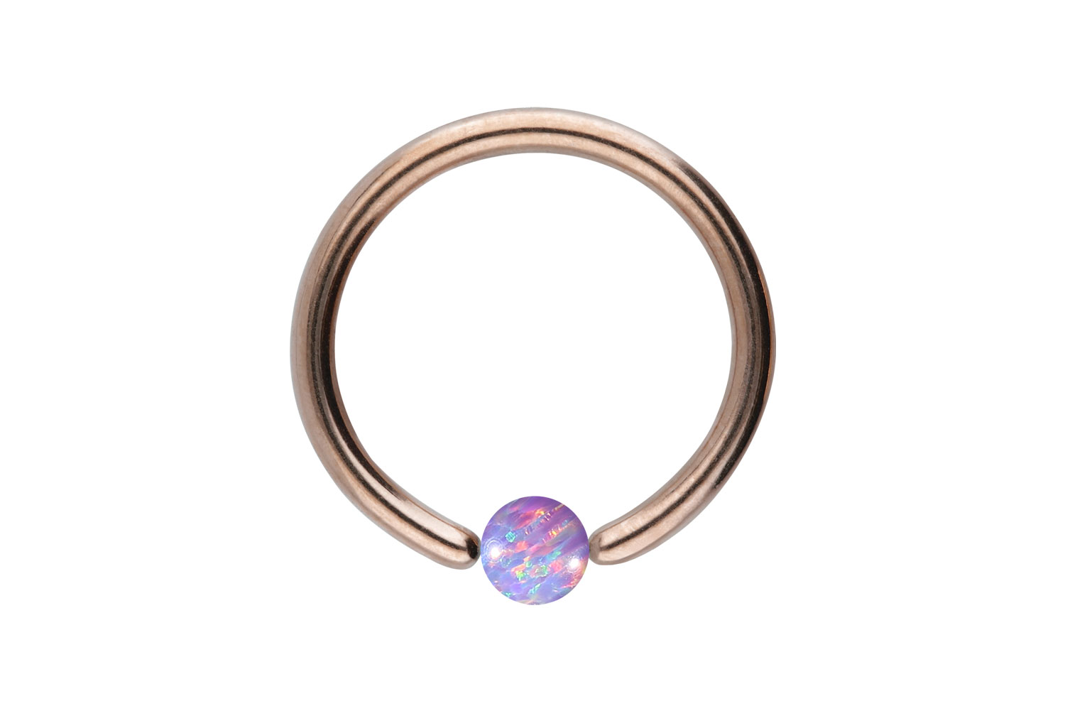 Titan Klemmkugelring Piercing SYNTHETISCHER OPAL